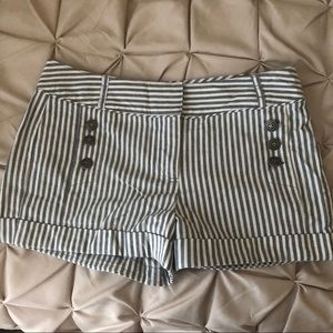 Forever 21 Striped Mid-Rise Shorts